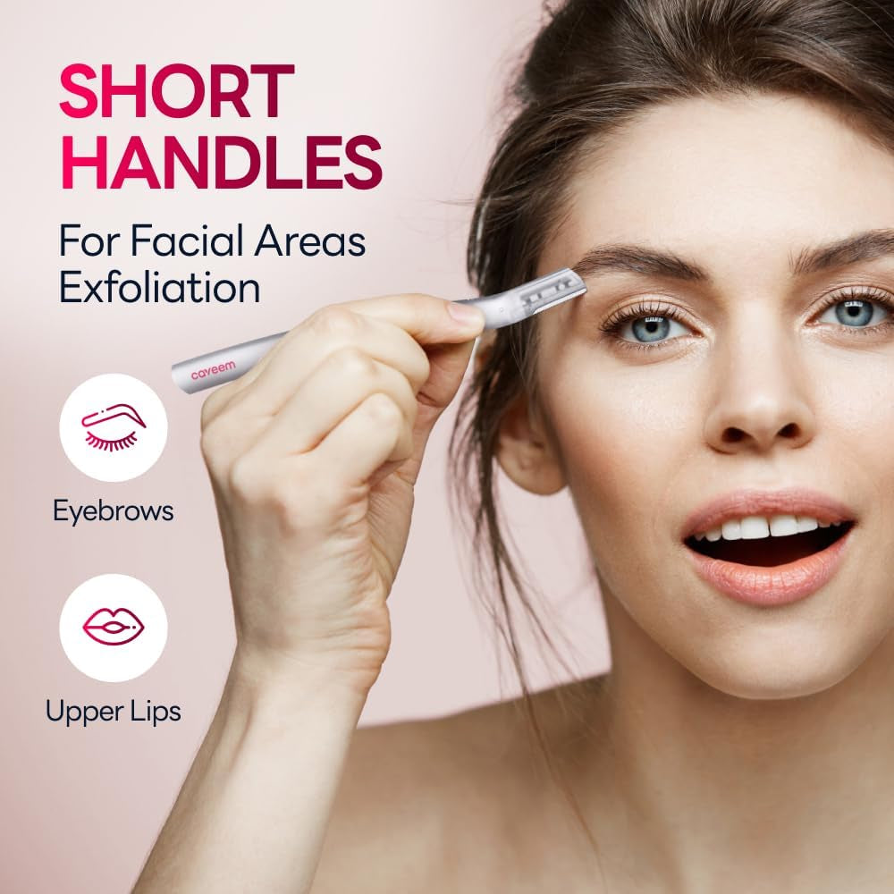 Dermaplane Razor for Women, Dermaplaning Tool - Face Razors for Women and Men, Eyebrow Trimmer and Facial Hair Removal Shaver, Gentle Exfoliation Blades Epilator for Men (6 Count)