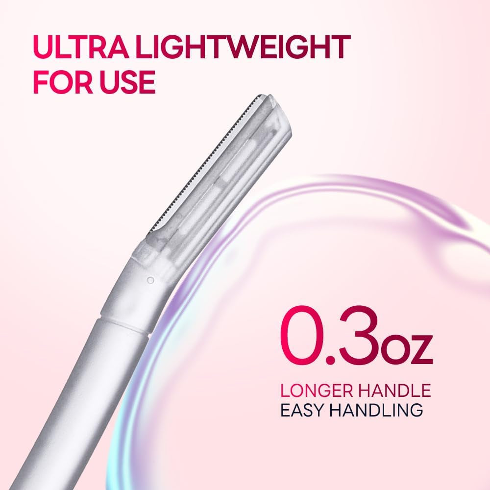 Dermaplane Razor for Women, Dermaplaning Tool - Face Razors for Women and Men, Eyebrow Trimmer and Facial Hair Removal Shaver, Gentle Exfoliation Blades Epilator for Men (3 Count)