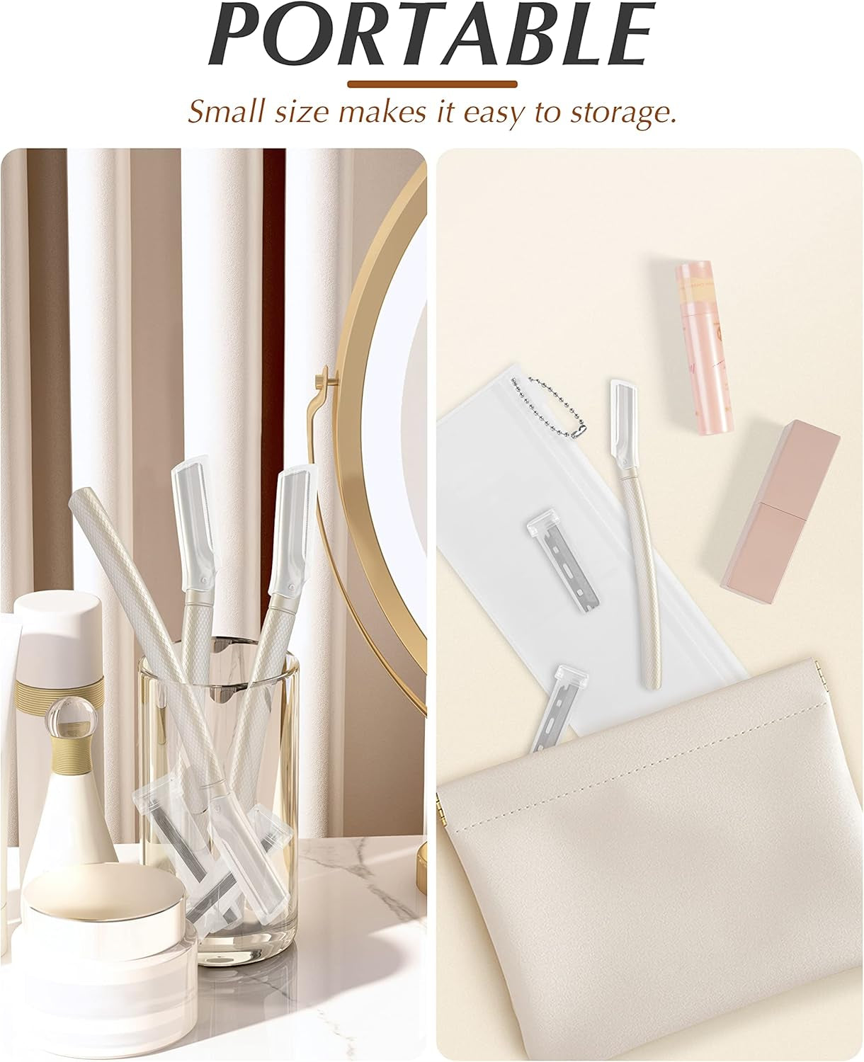 Dermaplane Razor for Face Professional, Facial Razors for Women Face with 30 Blade Refills, Eyebrow Razor for Women and Men, Siver